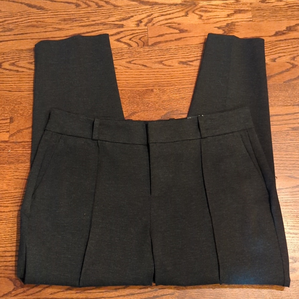 Liverpool Gemma Cigarette Trousers Heathered Charcoal Gray Minimalist NWOT 14W - Picture 8 of 8
